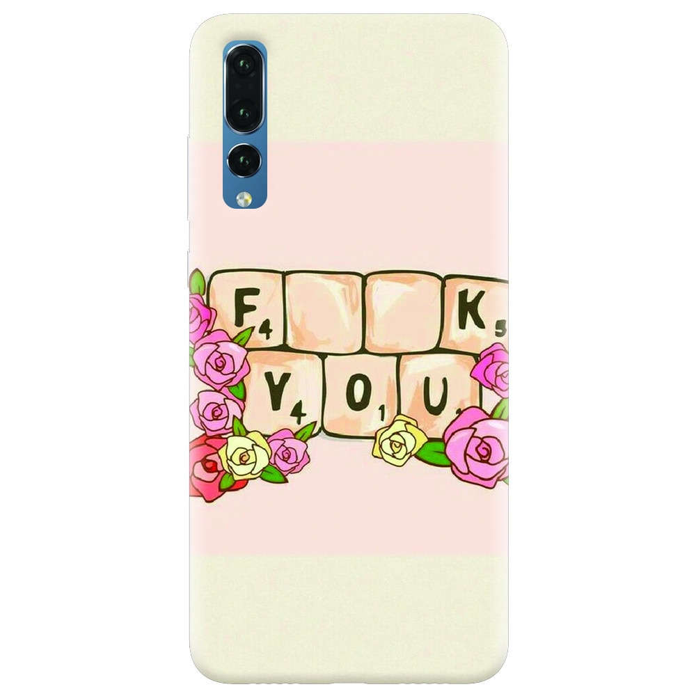 Husa silicon pentru Huawei P20 Pro, Scrabble