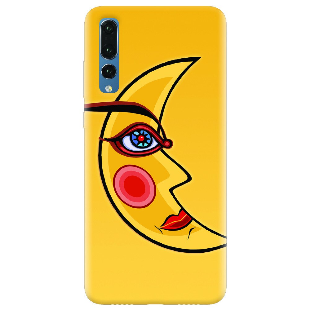 Husa silicon pentru Huawei P20 Pro, Yellow Moon