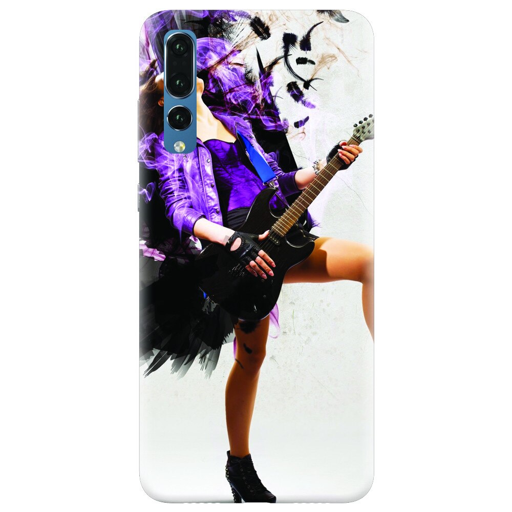 Husa silicon pentru Huawei P20 Pro, Rock Music Girl