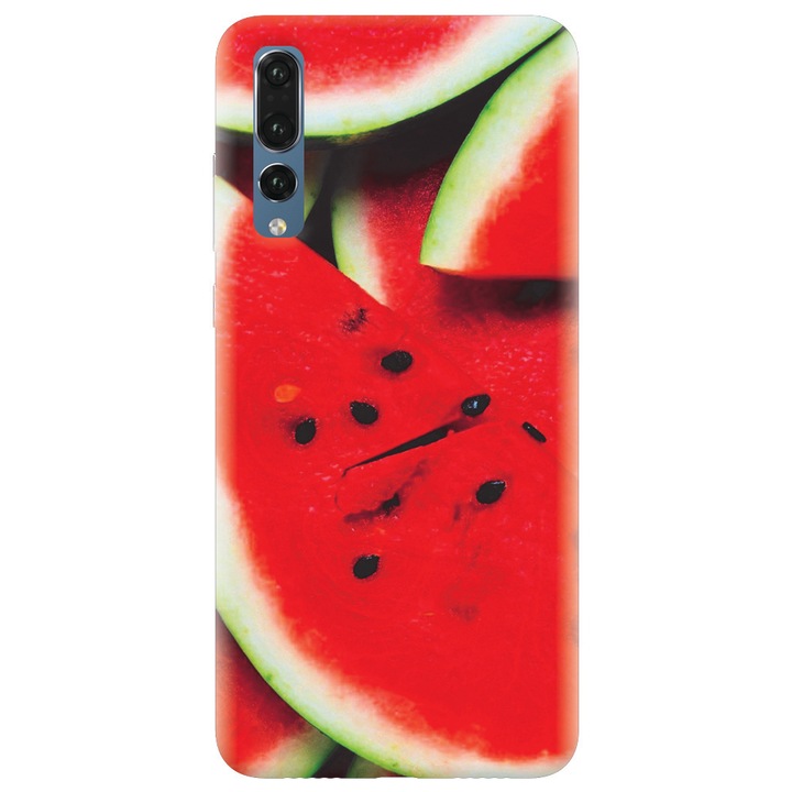 Силиконов калъф, съвместим с Huawei P20 Pro, S Of Watermelon Slice