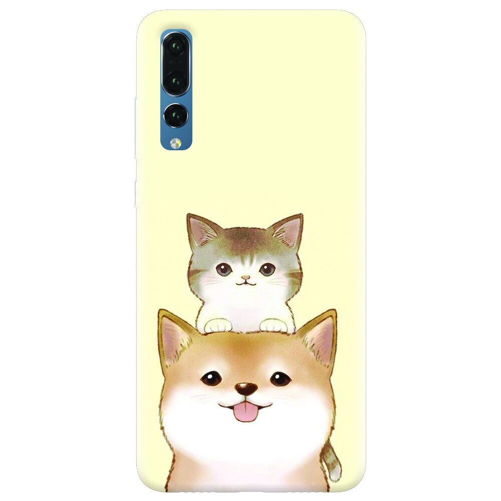 Husa silicon pentru Huawei P20 Pro, Two Cat