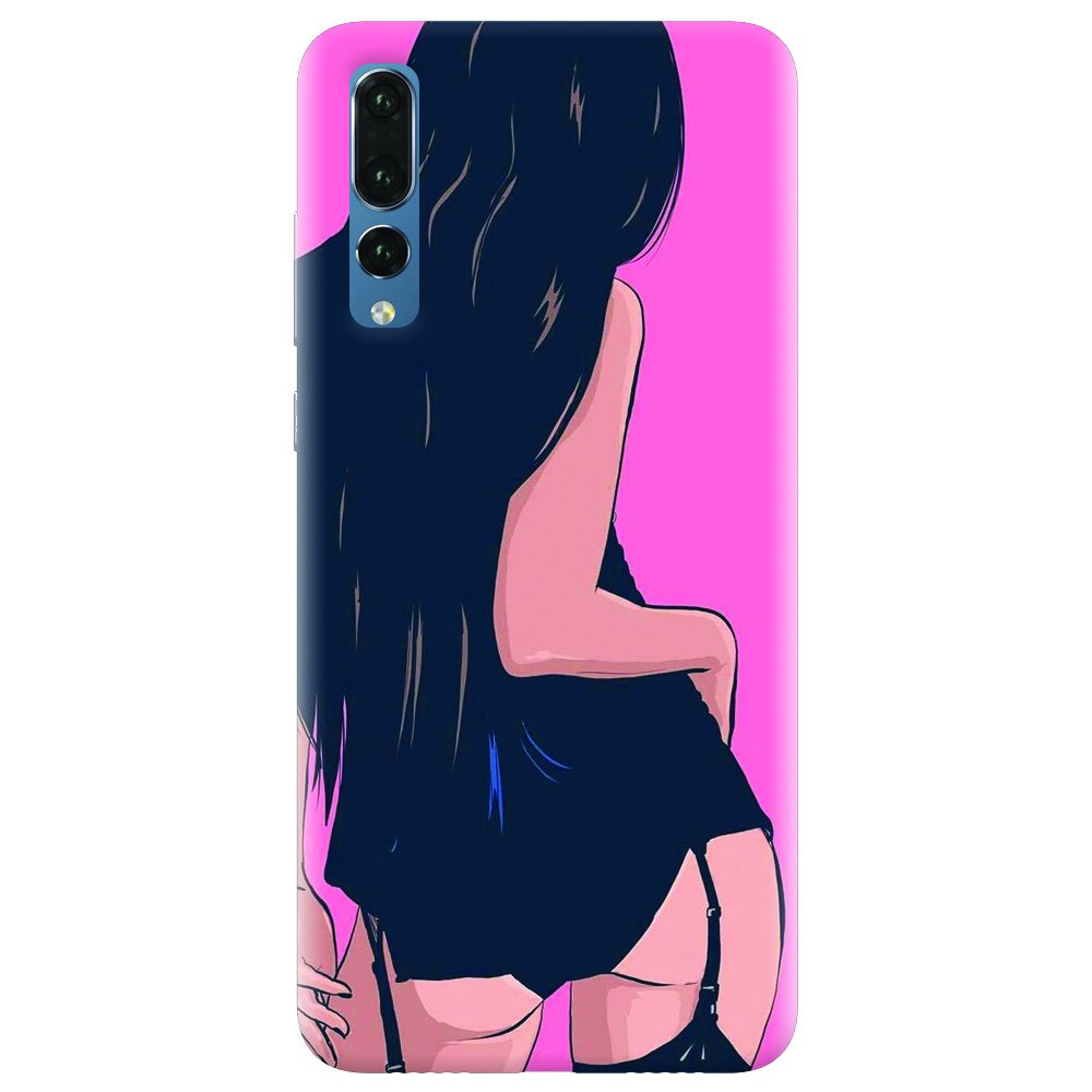 Husa silicon pentru Huawei P20 Pro, Girl With Long Hair