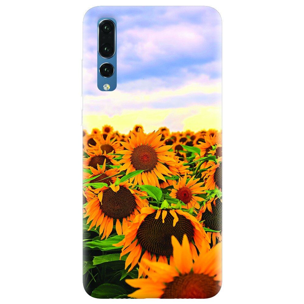 Husa silicon pentru Huawei P20 Pro, Sunflowers