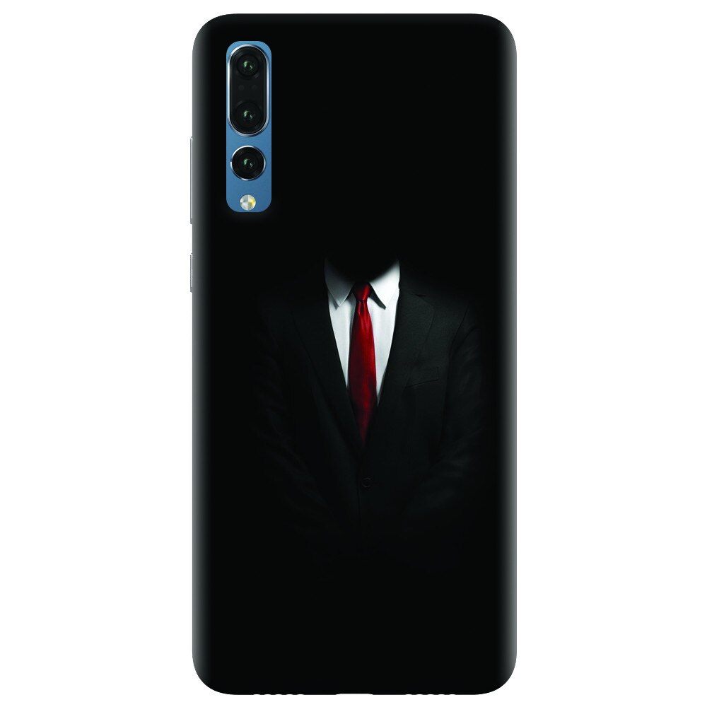 Husa silicon pentru Huawei P20 Pro, Mystery Man In Suit
