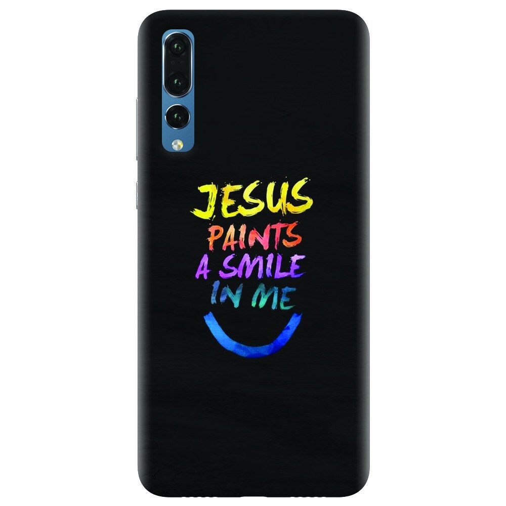Husa silicon pentru Huawei P20 Pro, Jesus Paints A Smile In Me