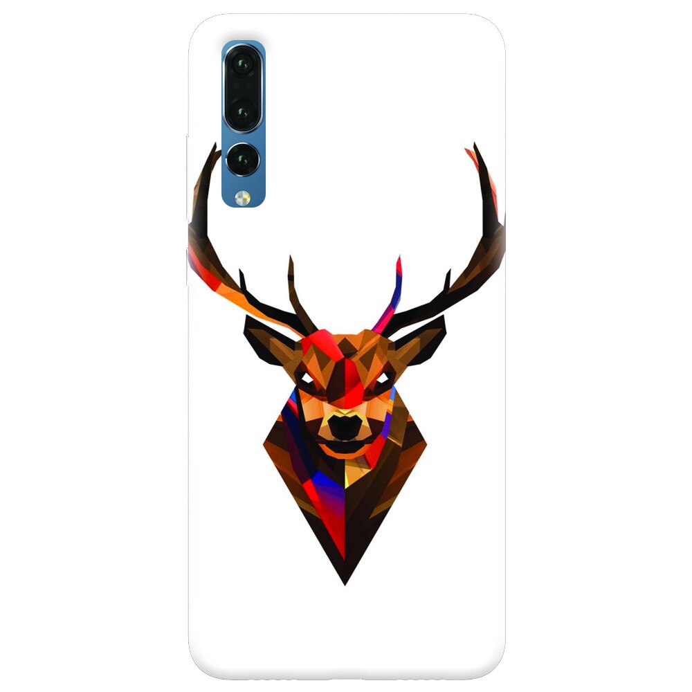 Husa silicon pentru Huawei P20 Pro, Geometric Tibetan Antelope