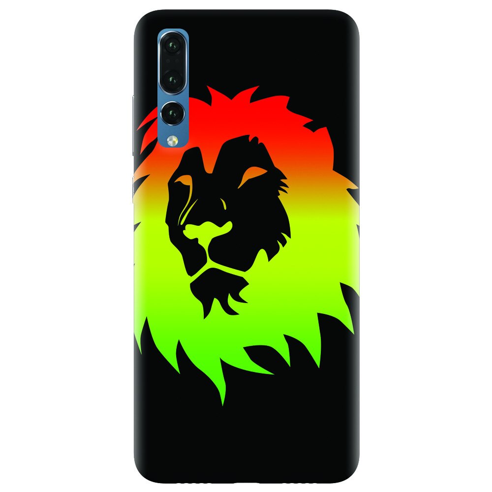 Husa silicon pentru Huawei P20 Pro, Rasta Color Lion