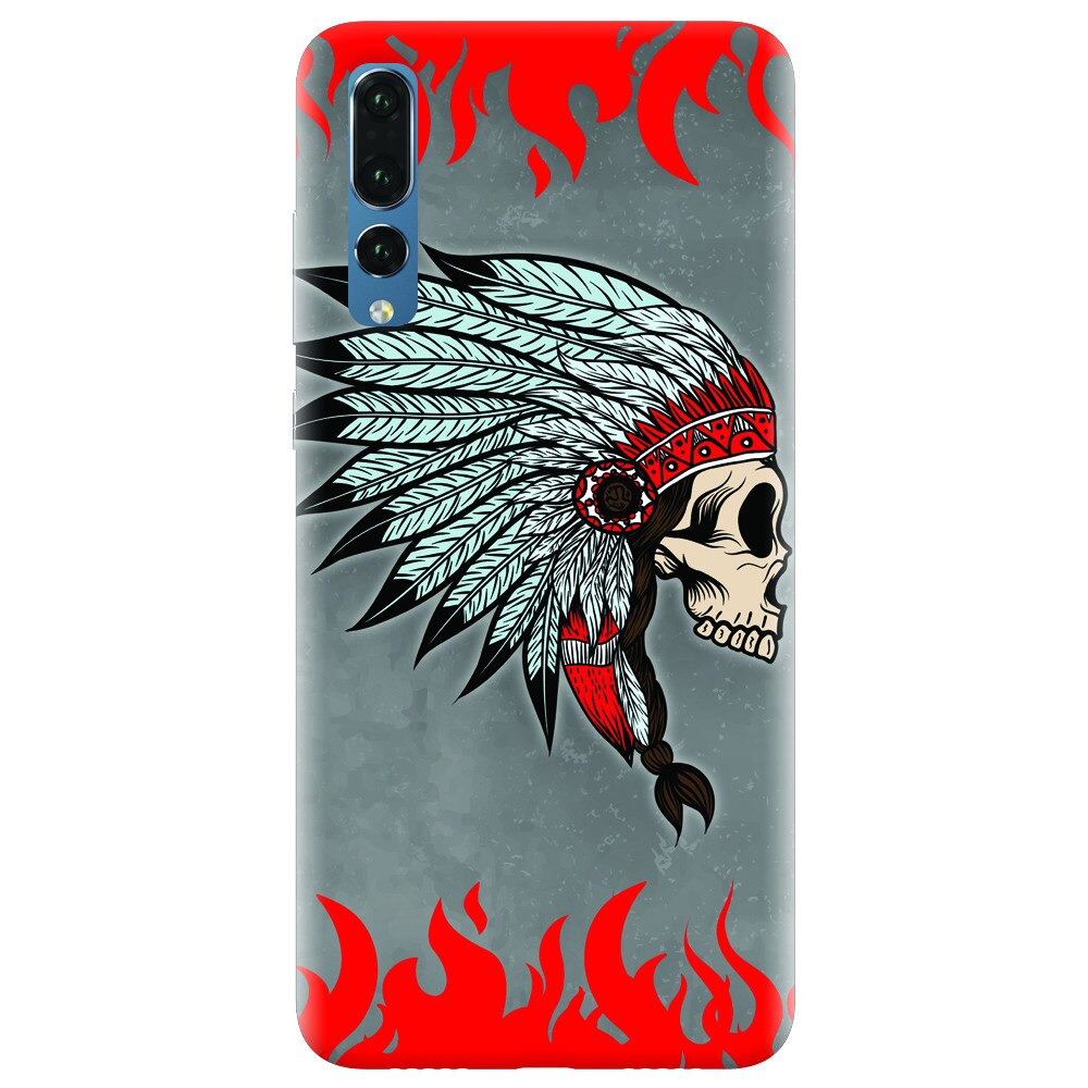 Husa silicon pentru Huawei P20 Pro, Indian Skull
