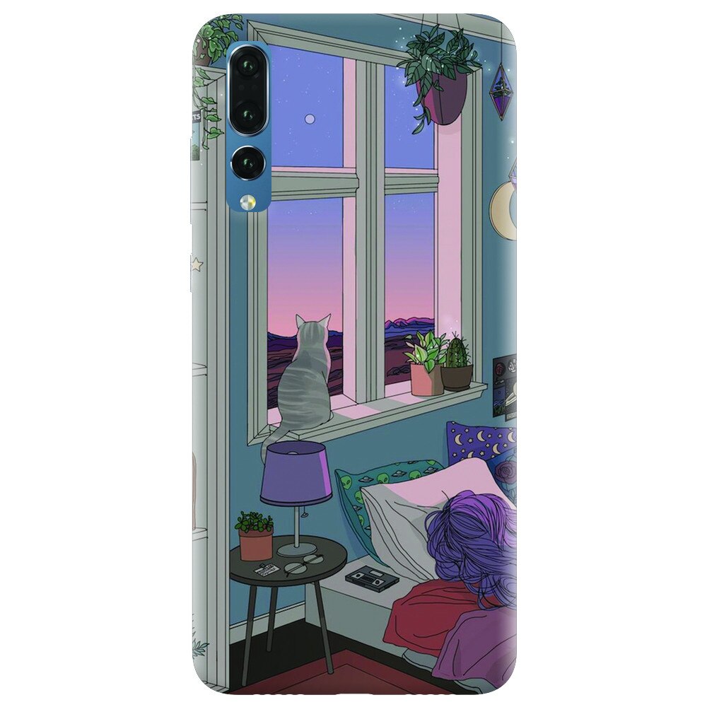 Husa silicon pentru Huawei P20 Pro, Girl Room