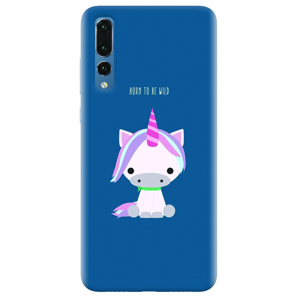 Husa silicon pentru Huawei P20 Pro, Horn To Be Wild Cute Unicorn