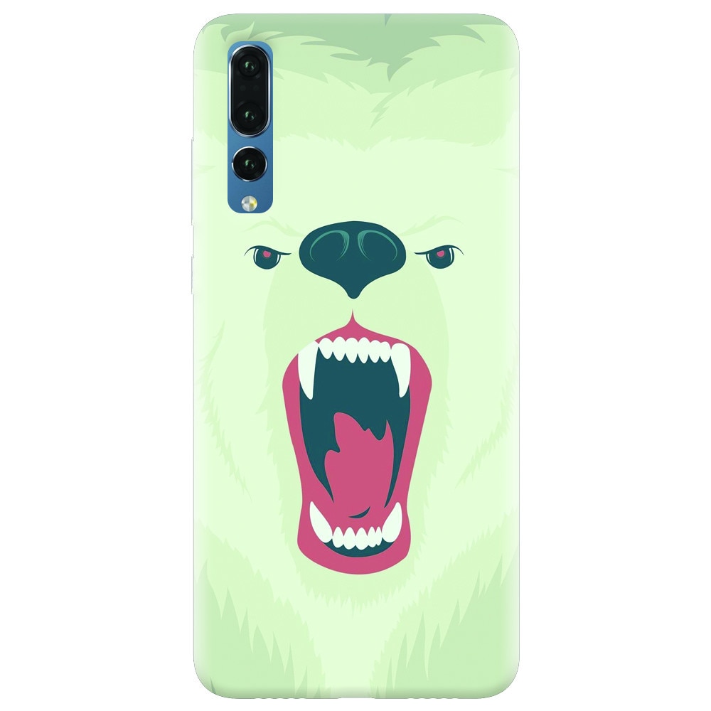 Husa silicon pentru Huawei P20 Pro, Fierce Polar Bear Winter