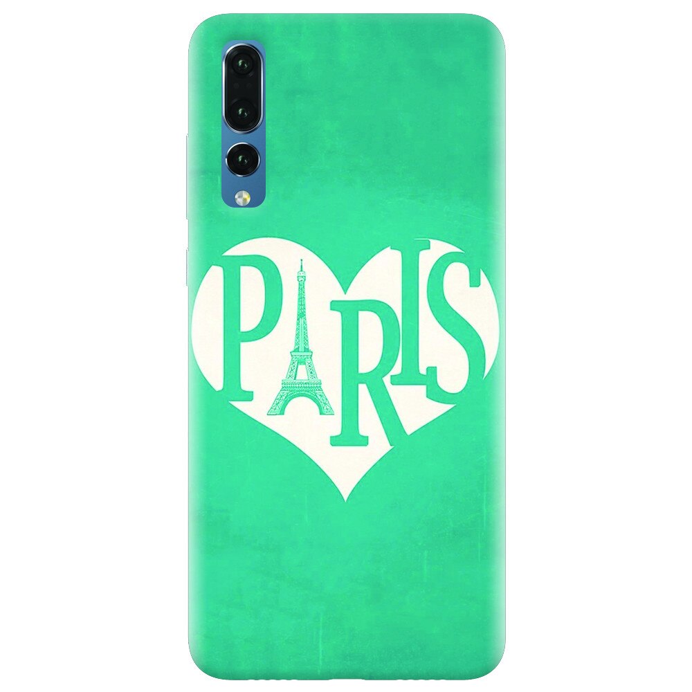 Husa silicon pentru Huawei P20 Pro, I Love Paris