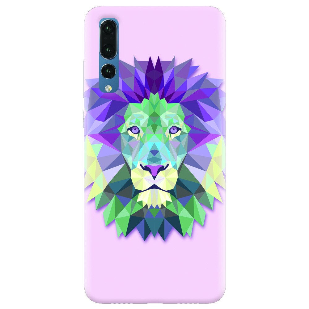 Husa silicon pentru Huawei P20 Pro, Polygon Lion