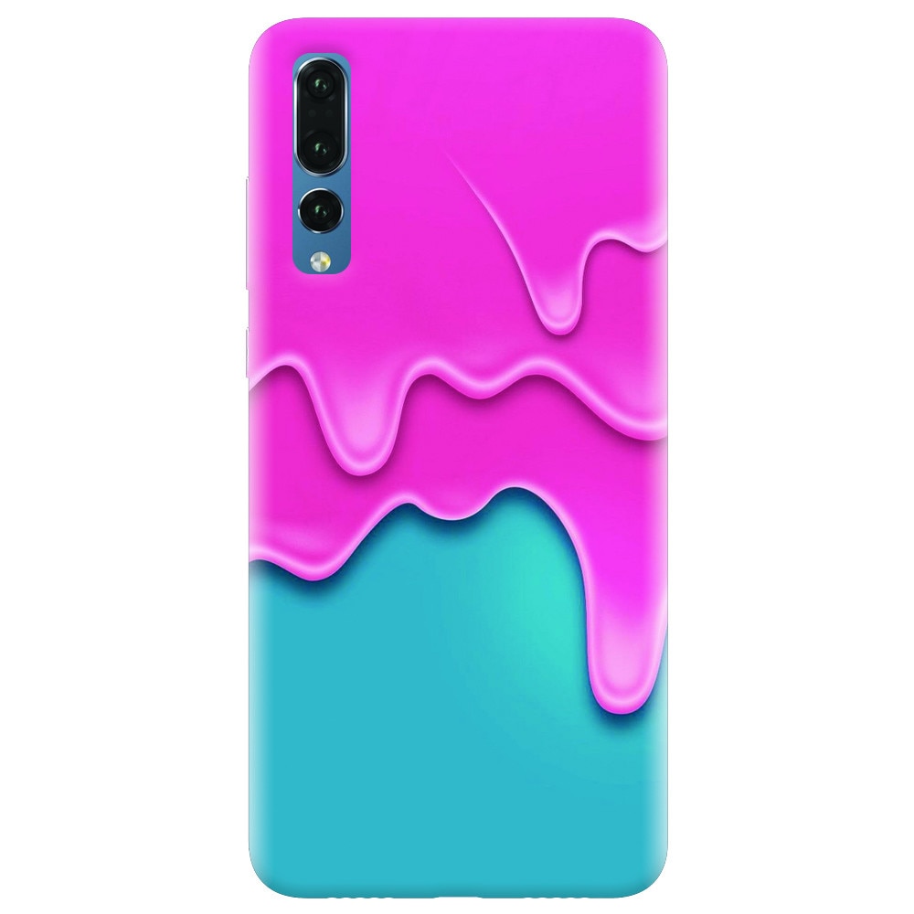 Husa silicon pentru Huawei P20 Pro, Pink Liquid Dripping