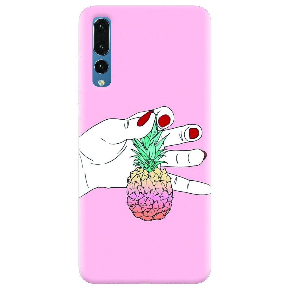 Husa silicon pentru Huawei P20 Pro, Rainbow Pinepple
