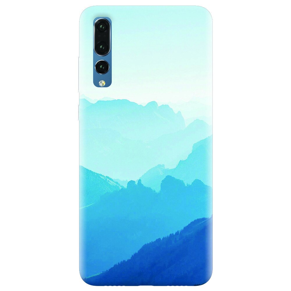 Husa silicon pentru Huawei P20 Pro, Blue Mountain Crests