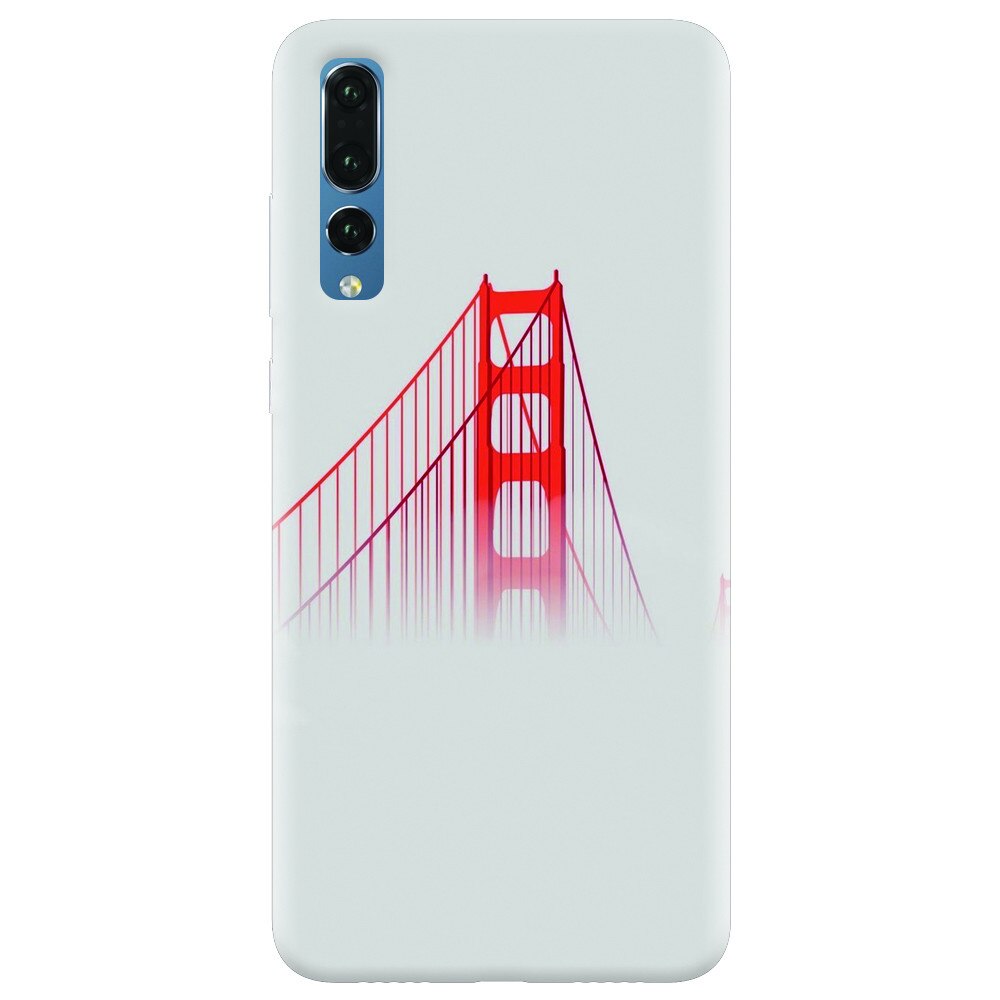 Husa silicon pentru Huawei P20 Pro, Red Bridge In Clouds