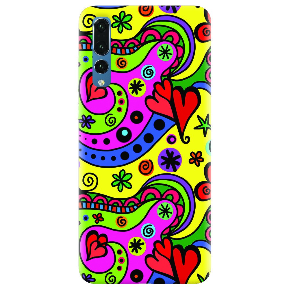 Husa silicon pentru Huawei P20 Pro, Heart Color