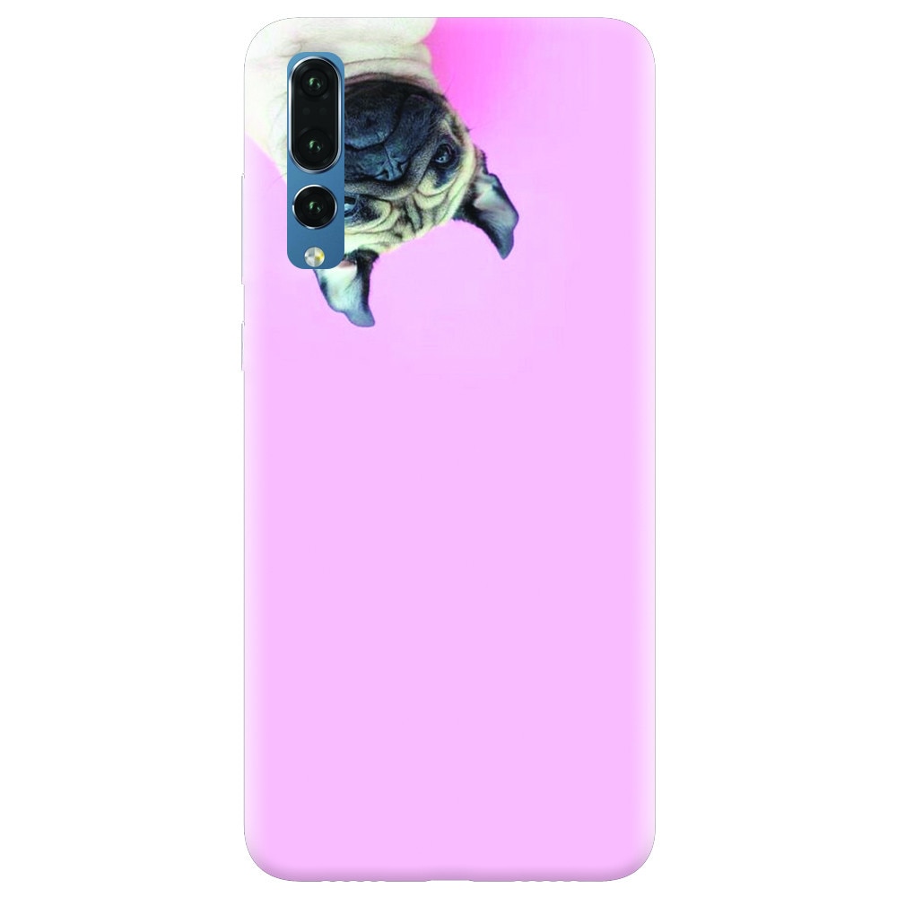 Husa silicon pentru Huawei P20 Pro, Dog And Pink