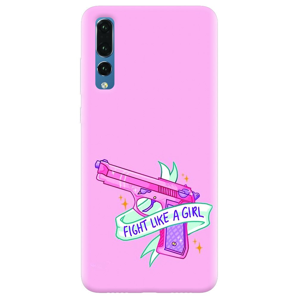 Husa silicon pentru Huawei P20 Pro, Fight Like A Girl