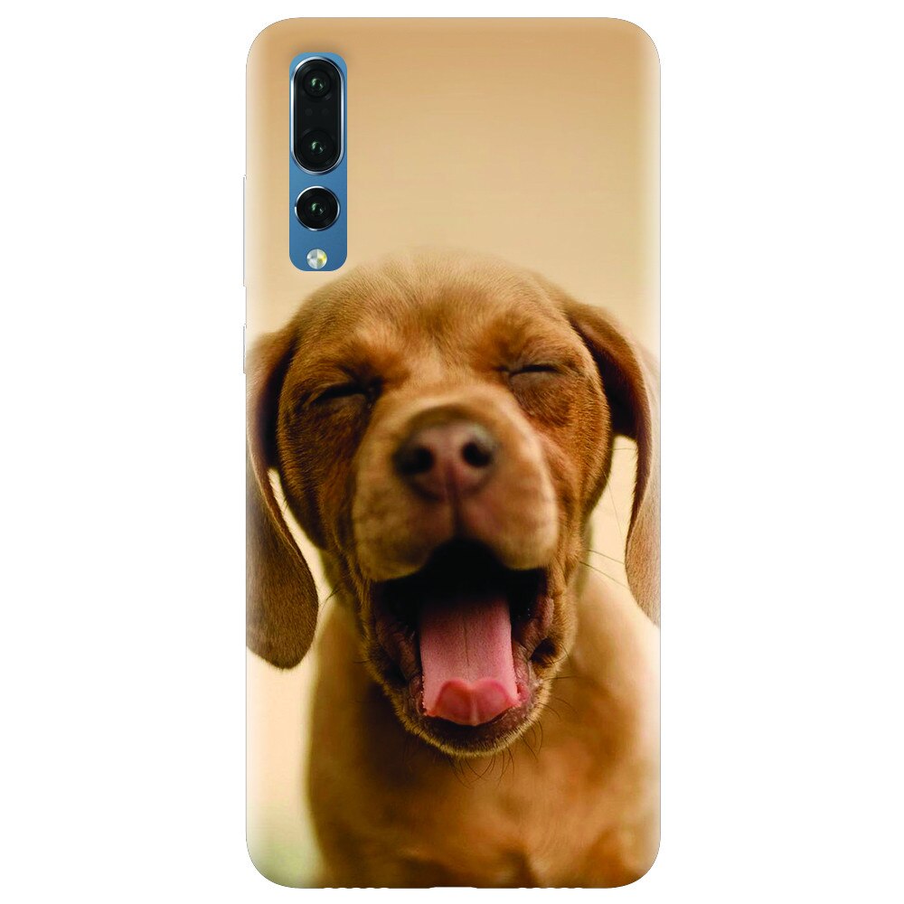 Husa silicon pentru Huawei P20 Pro, Cute Yawning Puppy