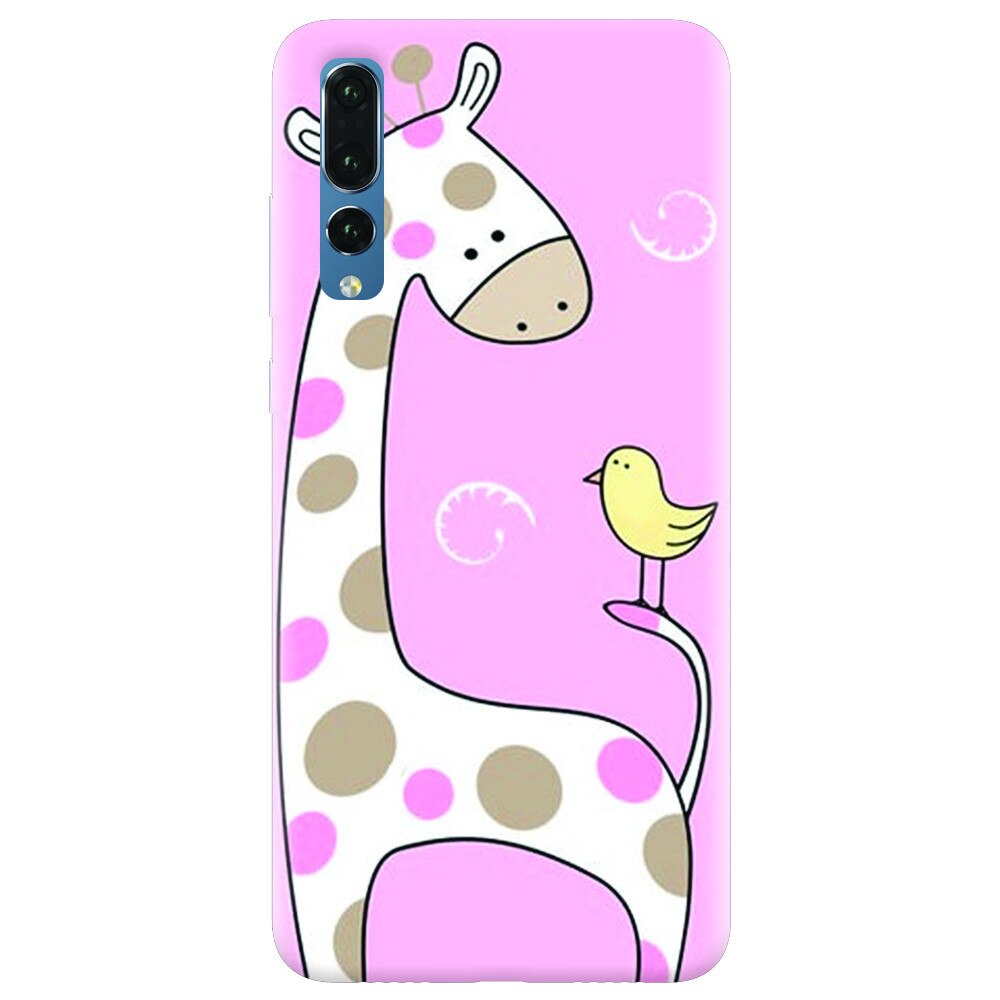 Husa silicon pentru Huawei P20 Pro, Cute Giraffe