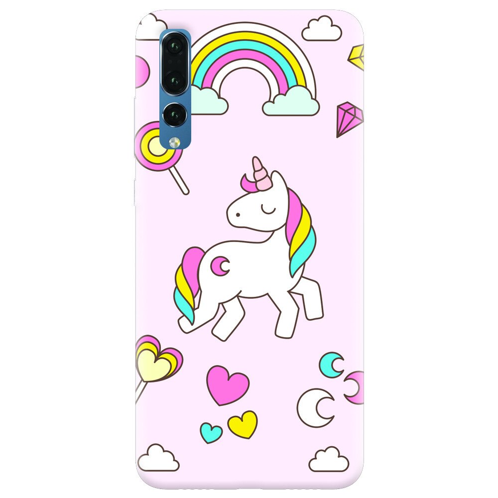 Husa silicon pentru Huawei P20 Pro, Cute Unicorn