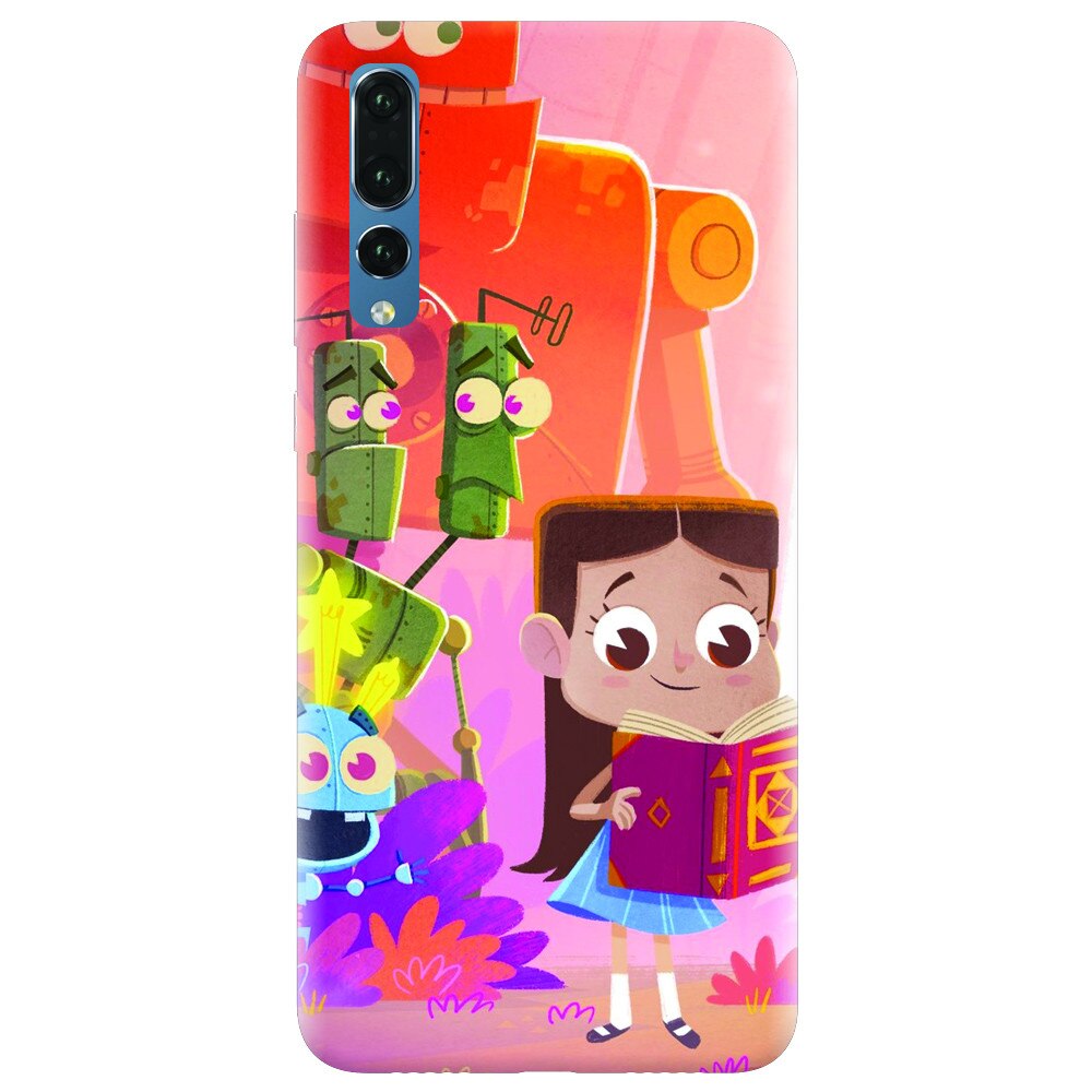 Husa silicon pentru Huawei P20 Pro, Children Kids Robots Illustration Colorful K