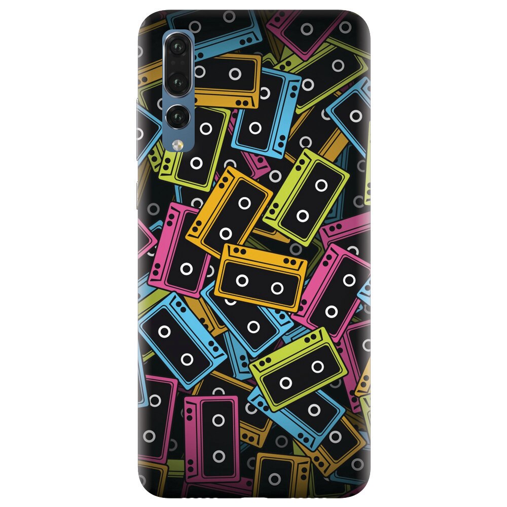 Husa silicon pentru Huawei P20 Pro, Audio Cassette Color Vector