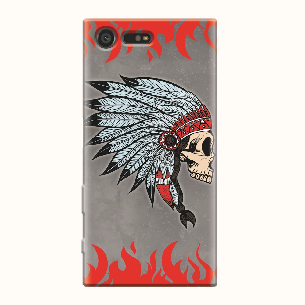 Husa silicon pentru Sony Xperia X Compact, Indian Skull