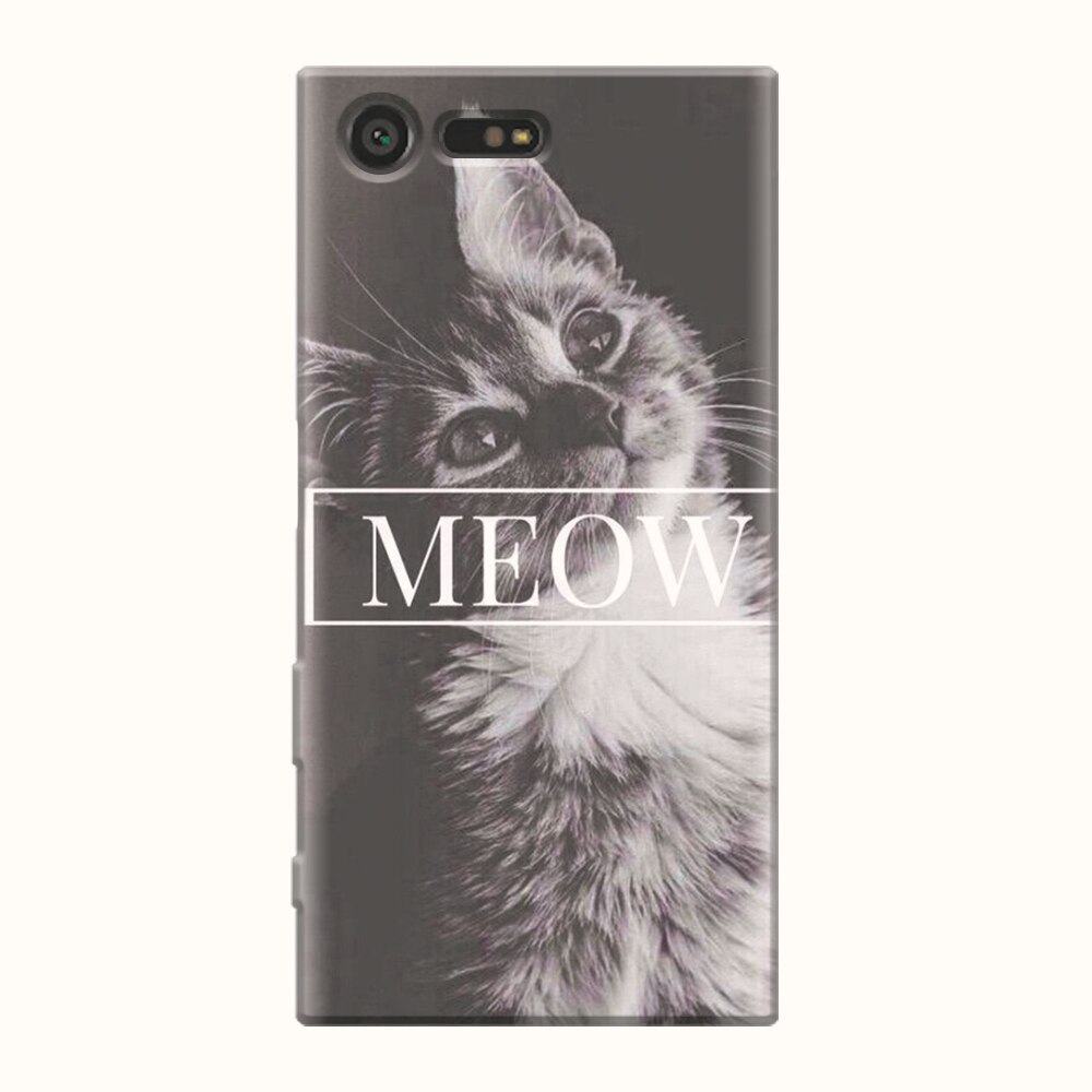 Husa silicon pentru Sony Xperia X Compact, Meow Cute Cat