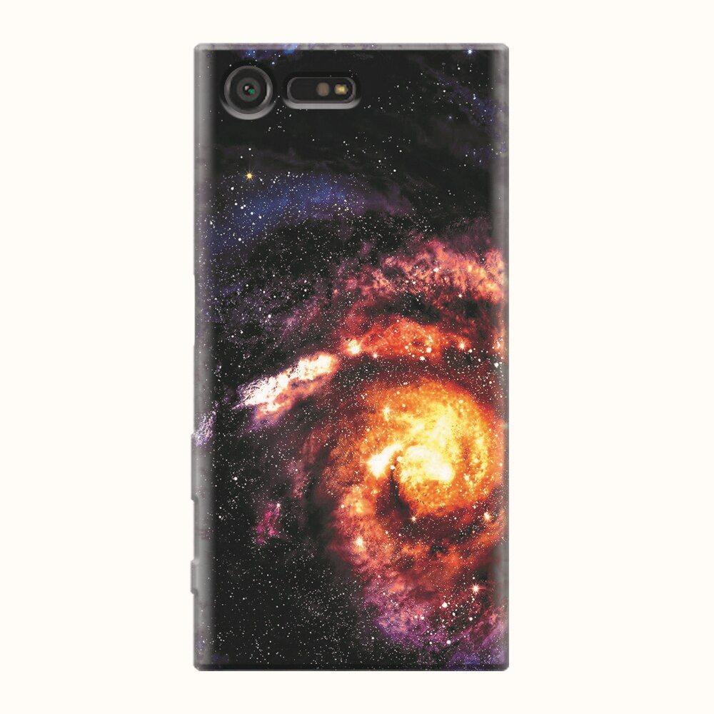 Husa silicon pentru Sony Xperia X Compact, Spiral Galaxy Illustration