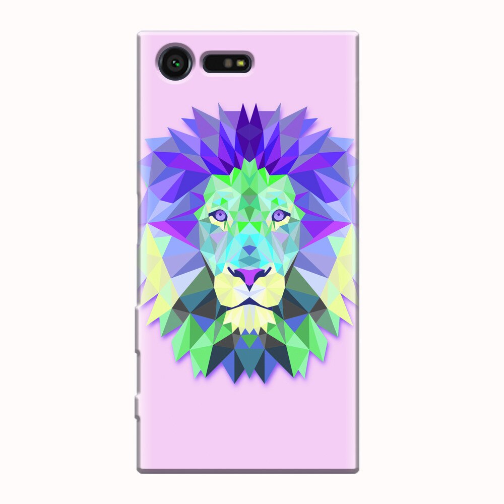 Husa silicon pentru Sony Xperia X Compact, Polygon Lion