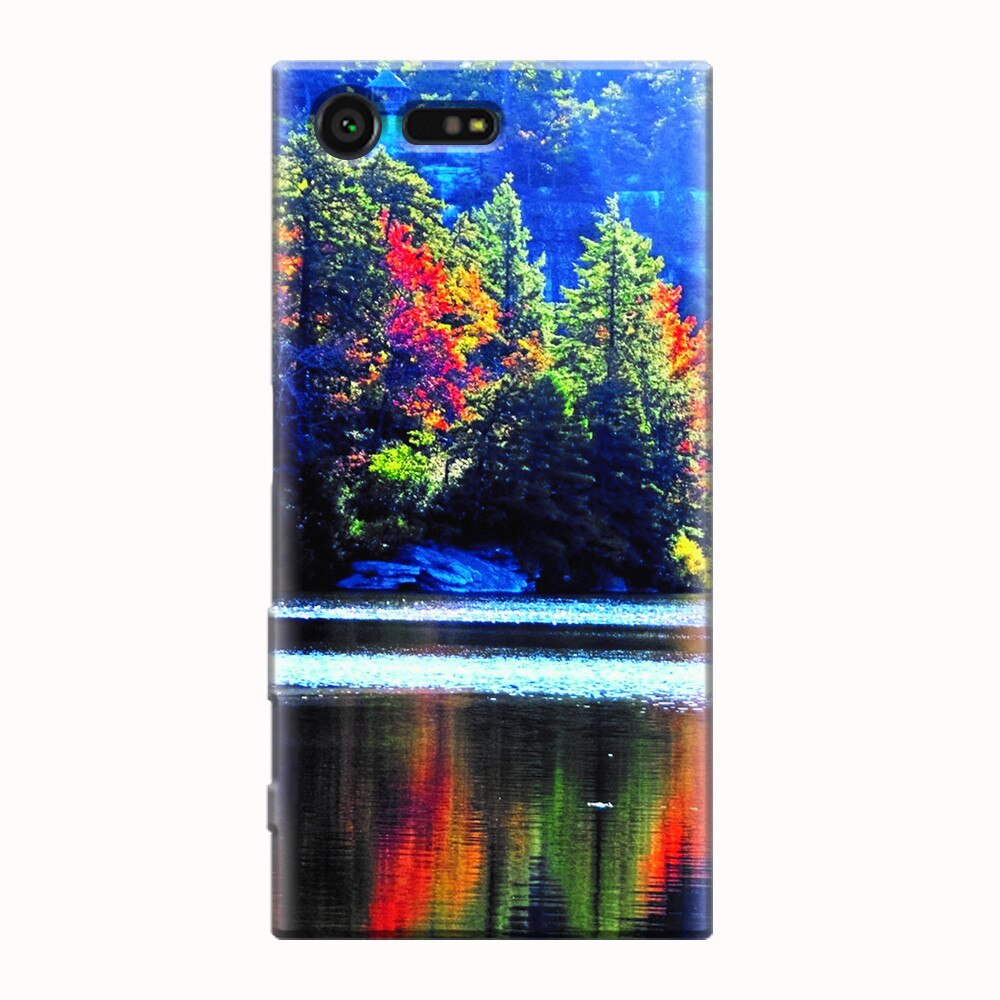 Husa silicon pentru Sony Xperia X Compact, Lake Minnewaska Autumn