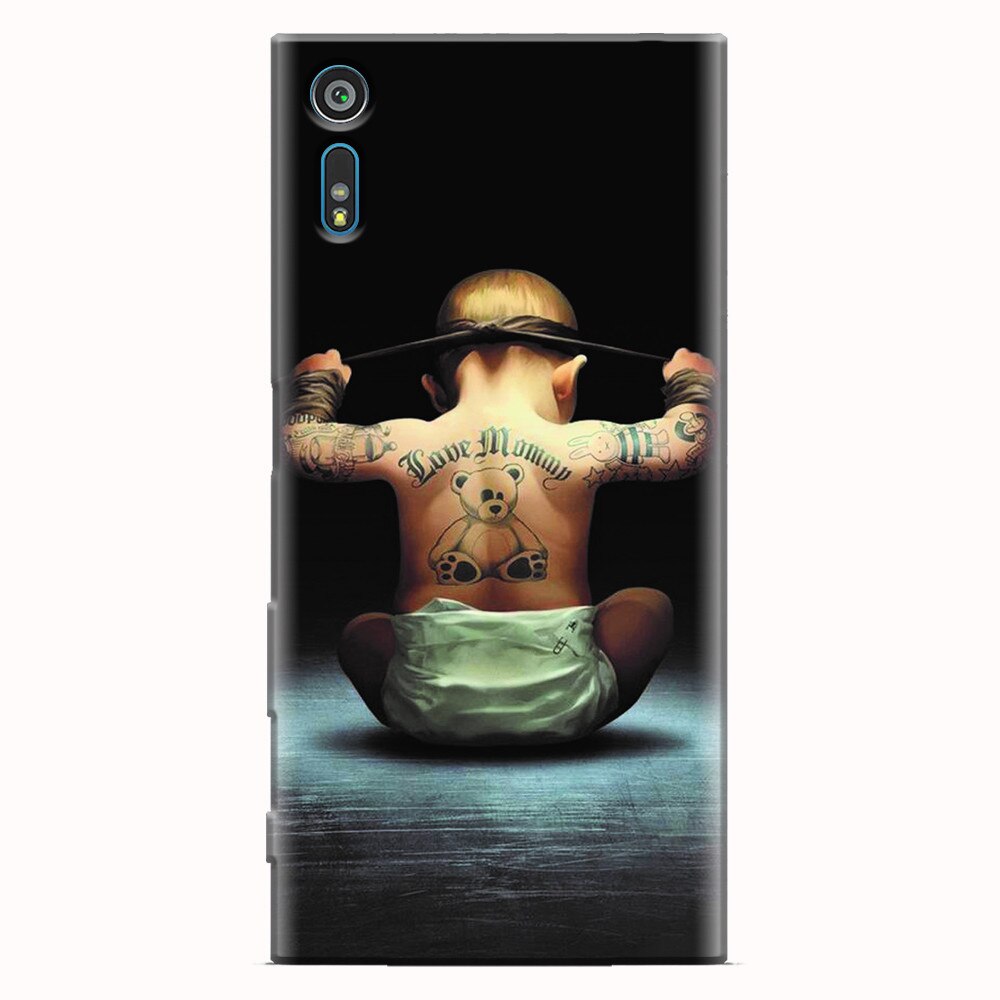 Husa silicon pentru Sony Xperia XR, Body Builder Cute Baby Tattoo