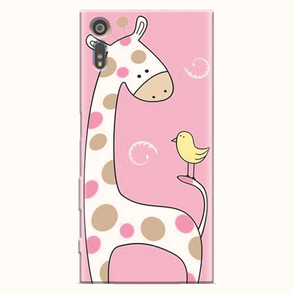 Husa silicon pentru Sony Xperia XZ, Cute Giraffe