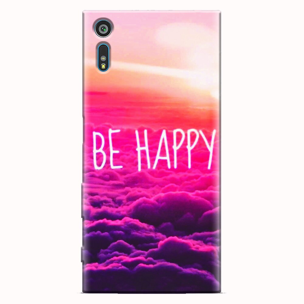 Husa silicon pentru Sony Xperia XZ, Be Happy Puffy Clouds