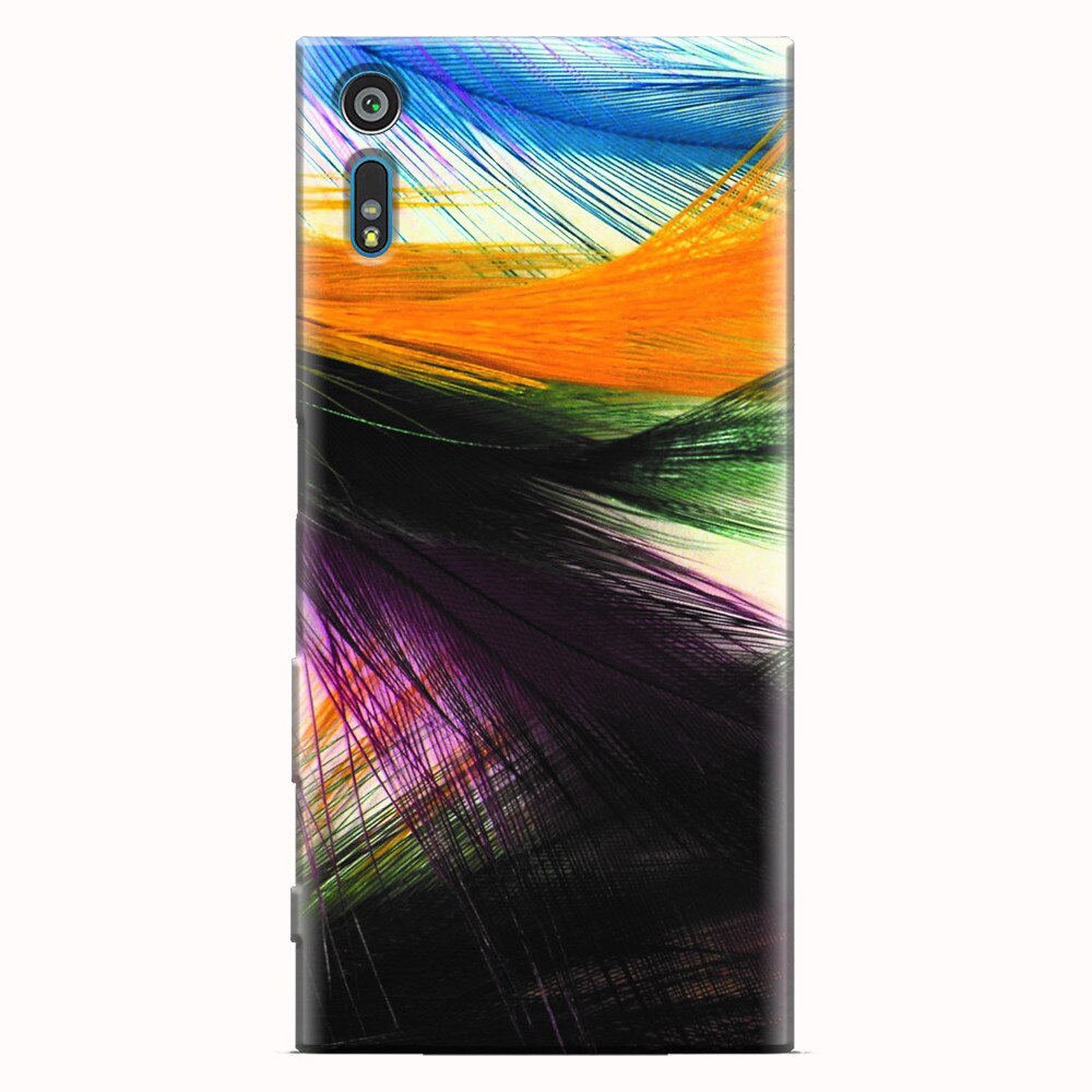 Husa silicon pentru Sony Xperia XR, Colorful Peacock Feathers