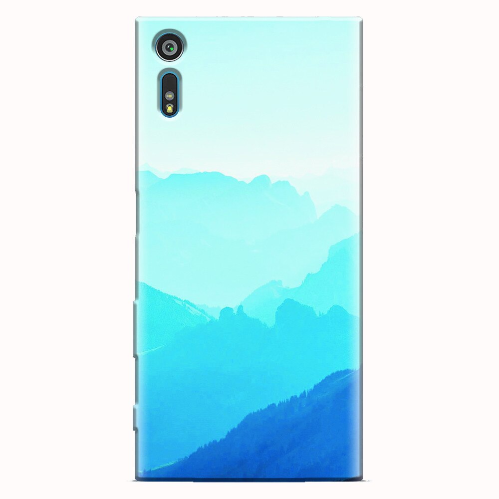 Husa silicon pentru Sony Xperia XZ, Blue Mountain Crests