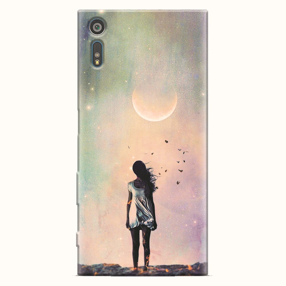 Husa silicon pentru Sony Xperia XZ, Alone Woman Cgi Hd K
