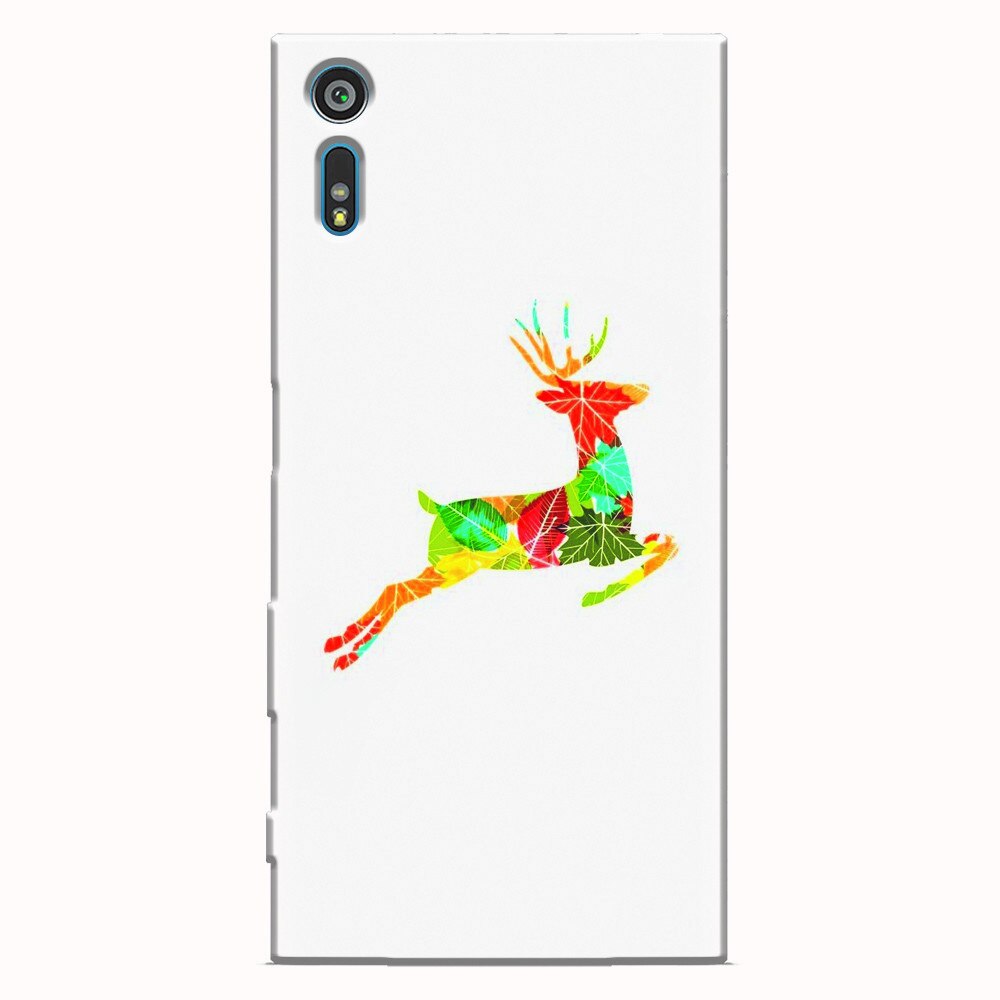 Husa silicon pentru Sony Xperia XZ, Colorful Reindeer Jump Illustration