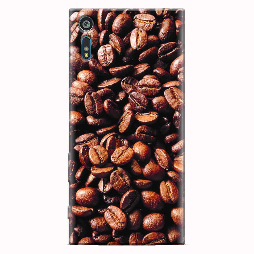 Husa silicon pentru Sony Xperia XZ, Coffee Beans