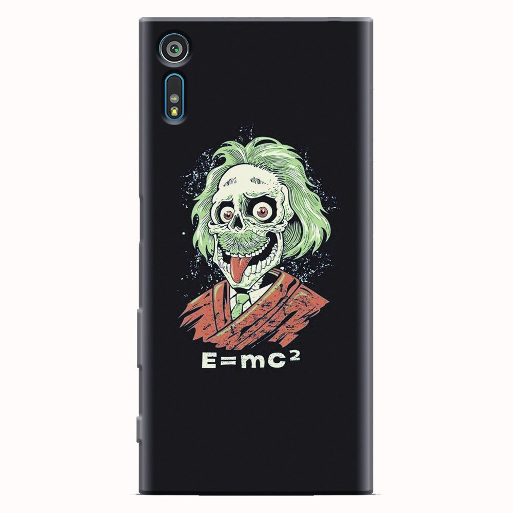 Husa silicon pentru Sony Xperia XZ, Albert Einstein Caricature
