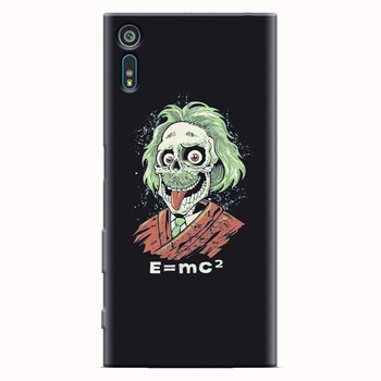 Husa silicon pentru Sony Xperia XZ, Albert Einstein Caricature Husa silicon pentru Sony Xperia XZ, Albert Einstein Caricature