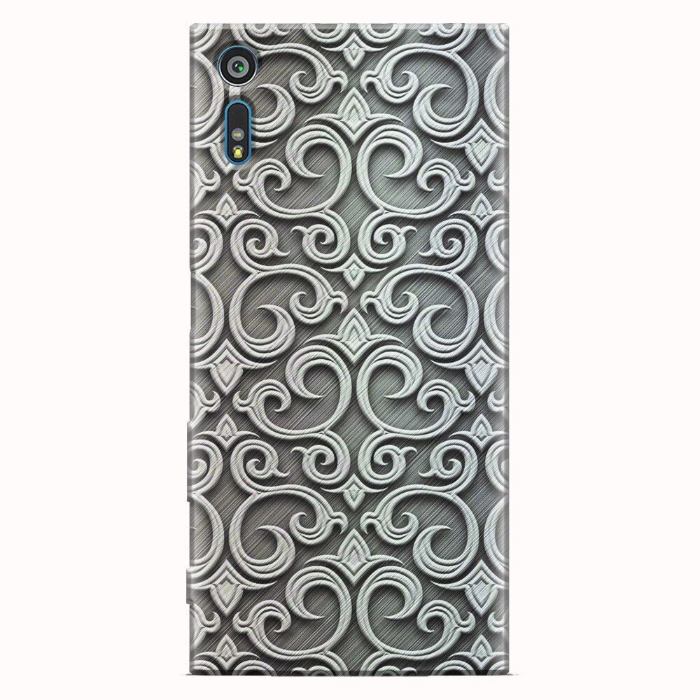 Husa silicon pentru Sony Xperia XR, Baroque Silver Pattern
