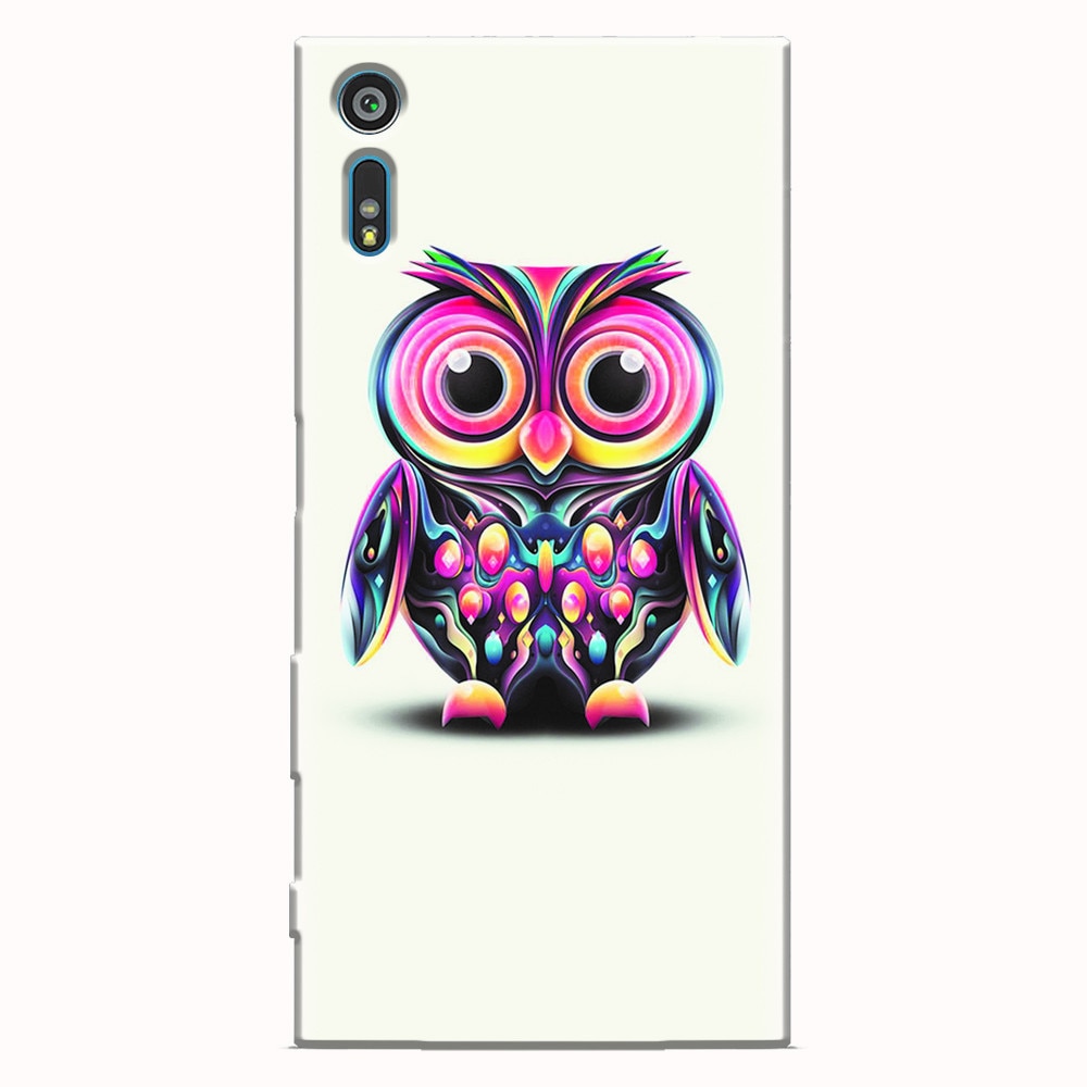 Husa silicon pentru Sony Xperia XR, Colorful Owl Illustration