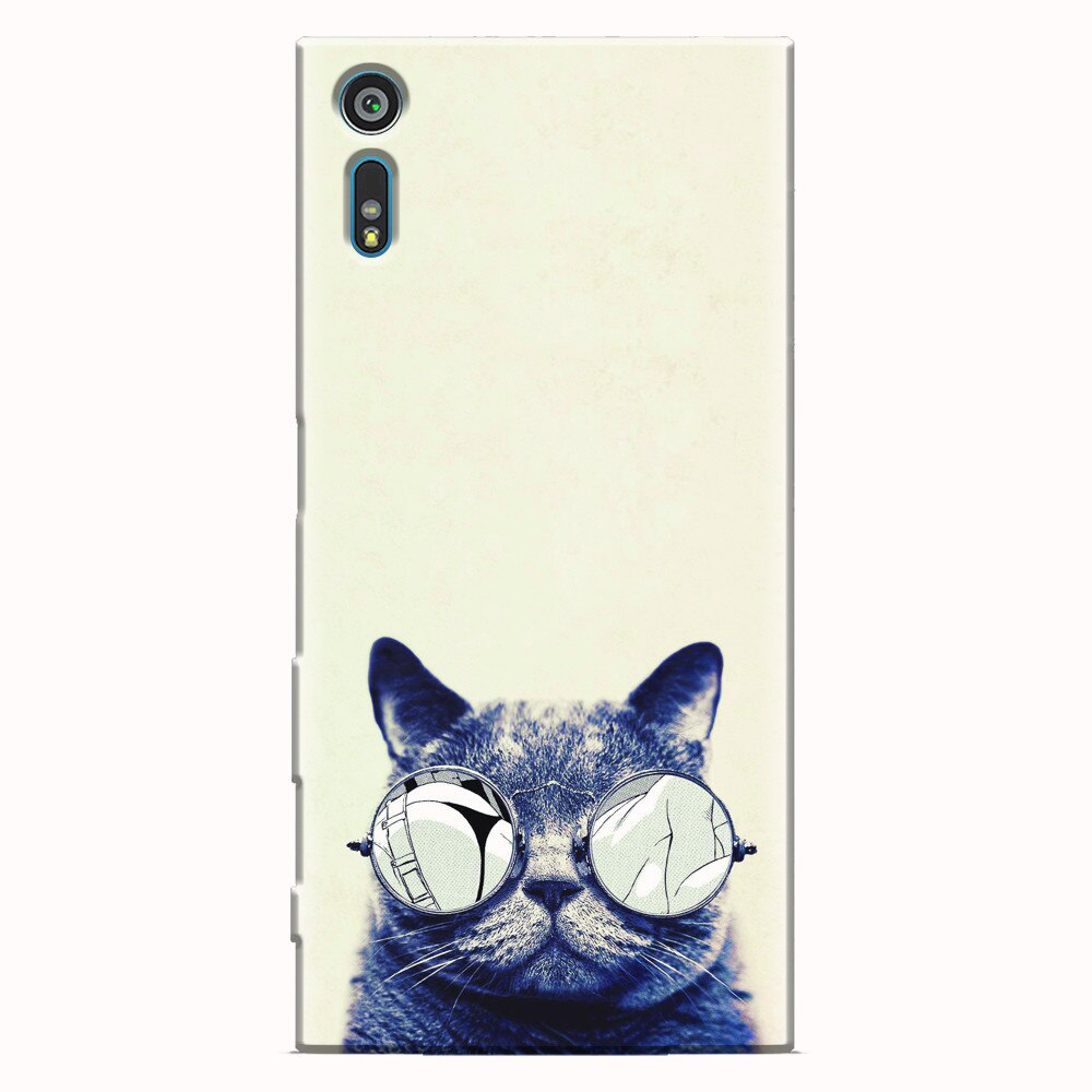 Husa silicon pentru Sony Xperia XZ, Cool Cat Glasses
