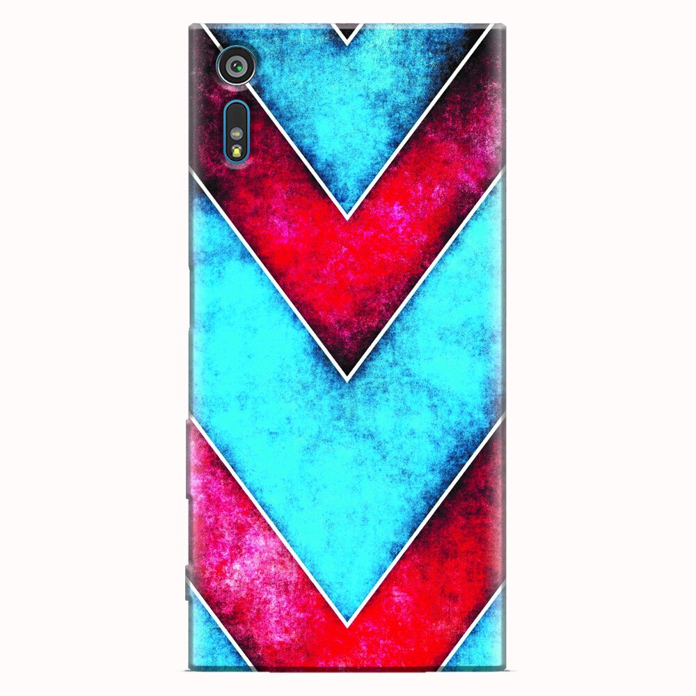 Husa silicon pentru Sony Xperia XZ, Blue And Red Abstract