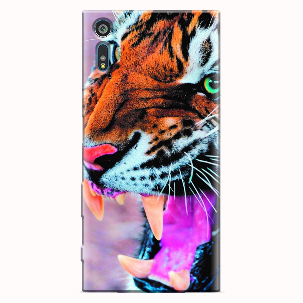 Husa silicon pentru Sony Xperia XZ, Angry Tiger Teeth Fresh