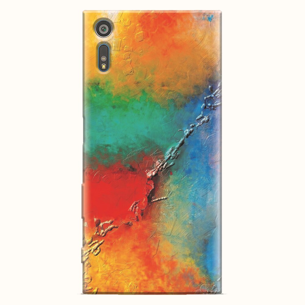 Husa silicon pentru Sony Xperia XZ, Colorful Wall Paint Texture
